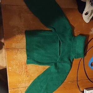Green Turtleneck Sweater